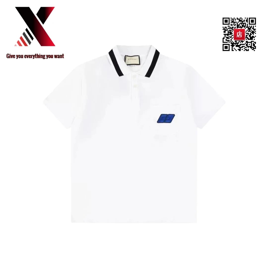 Blue logo on a white background