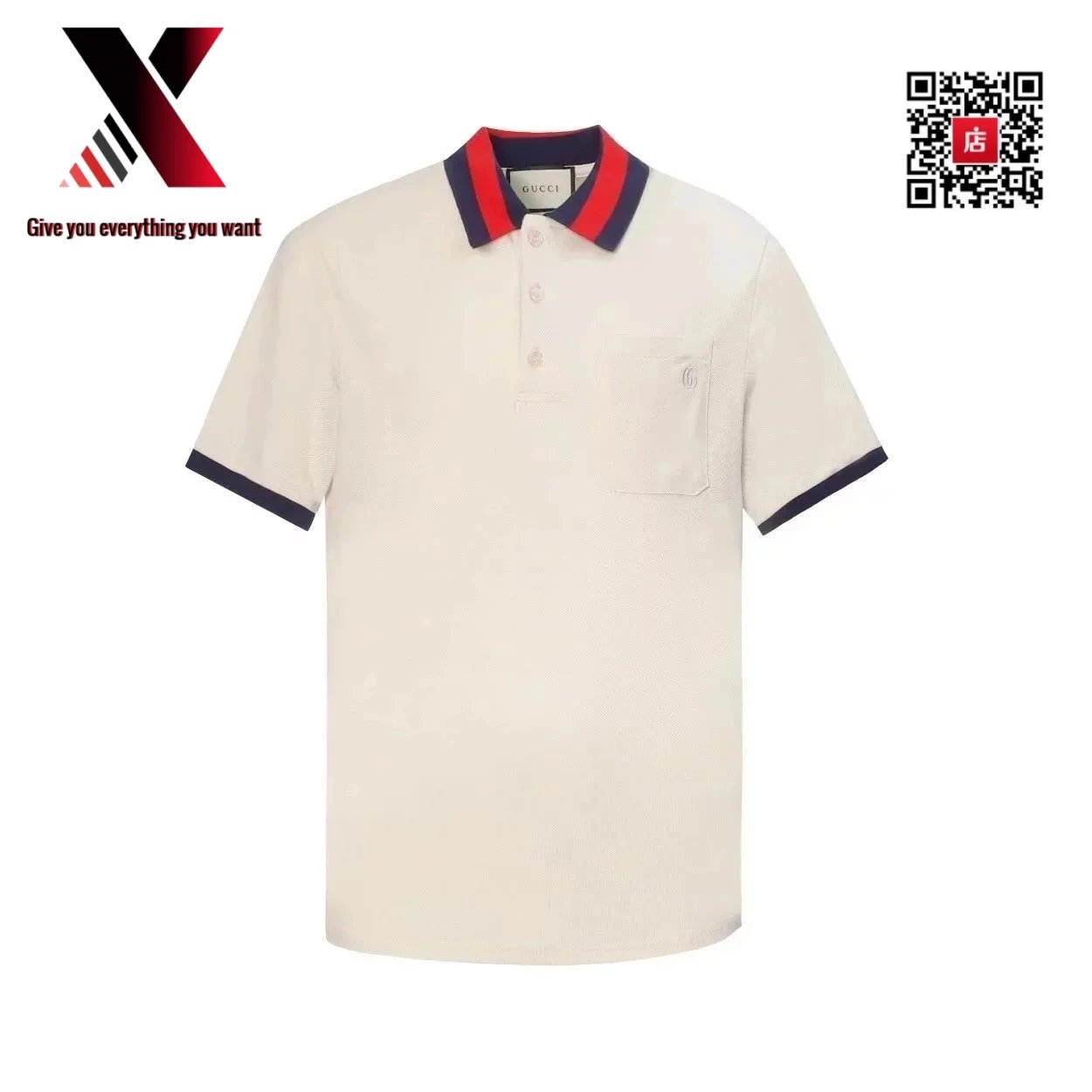 Yellow base with red and black collar