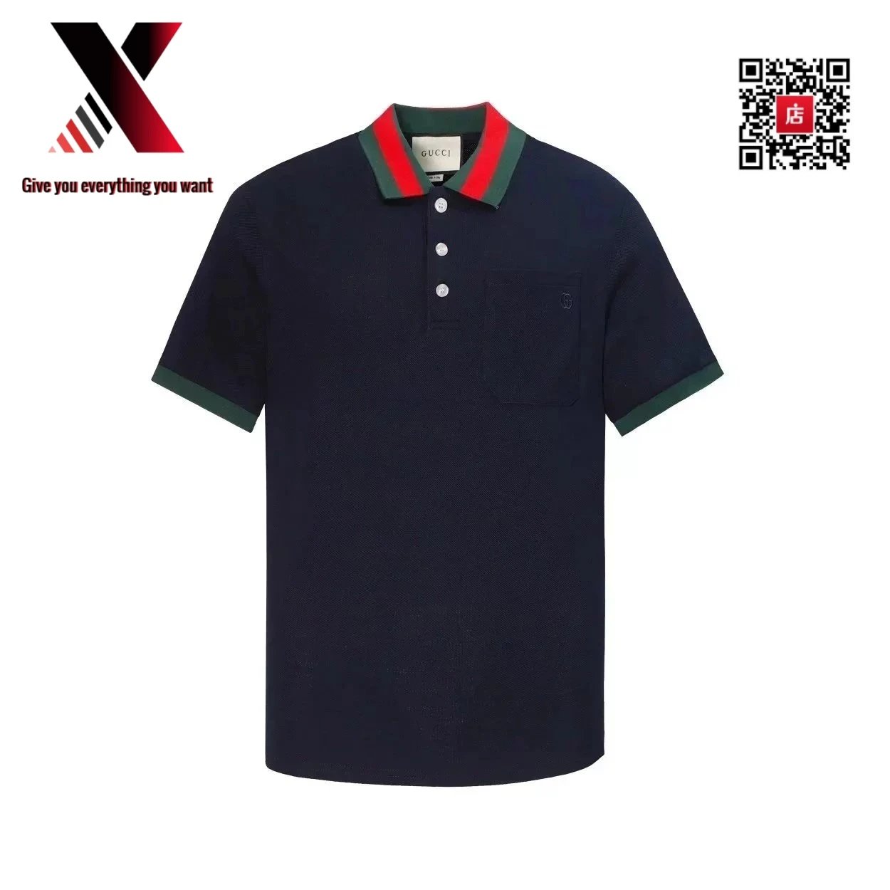 Black base with red and green collar