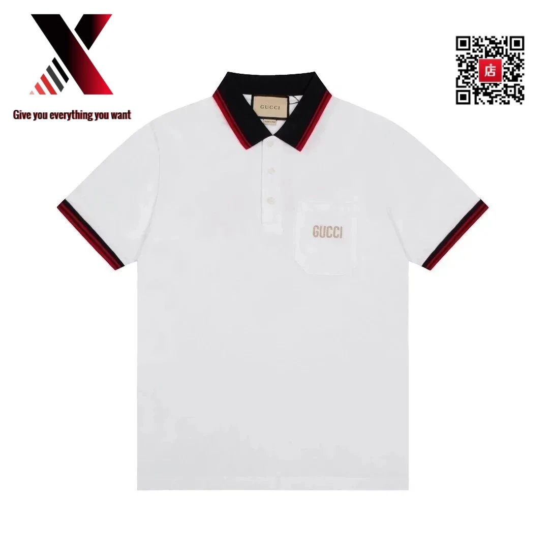 White base with red and black collar, large letters