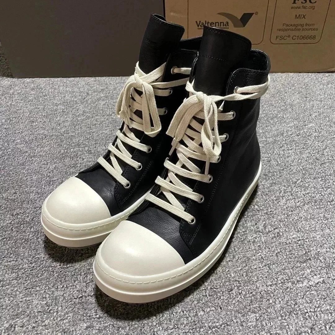RO high-top black leather upper