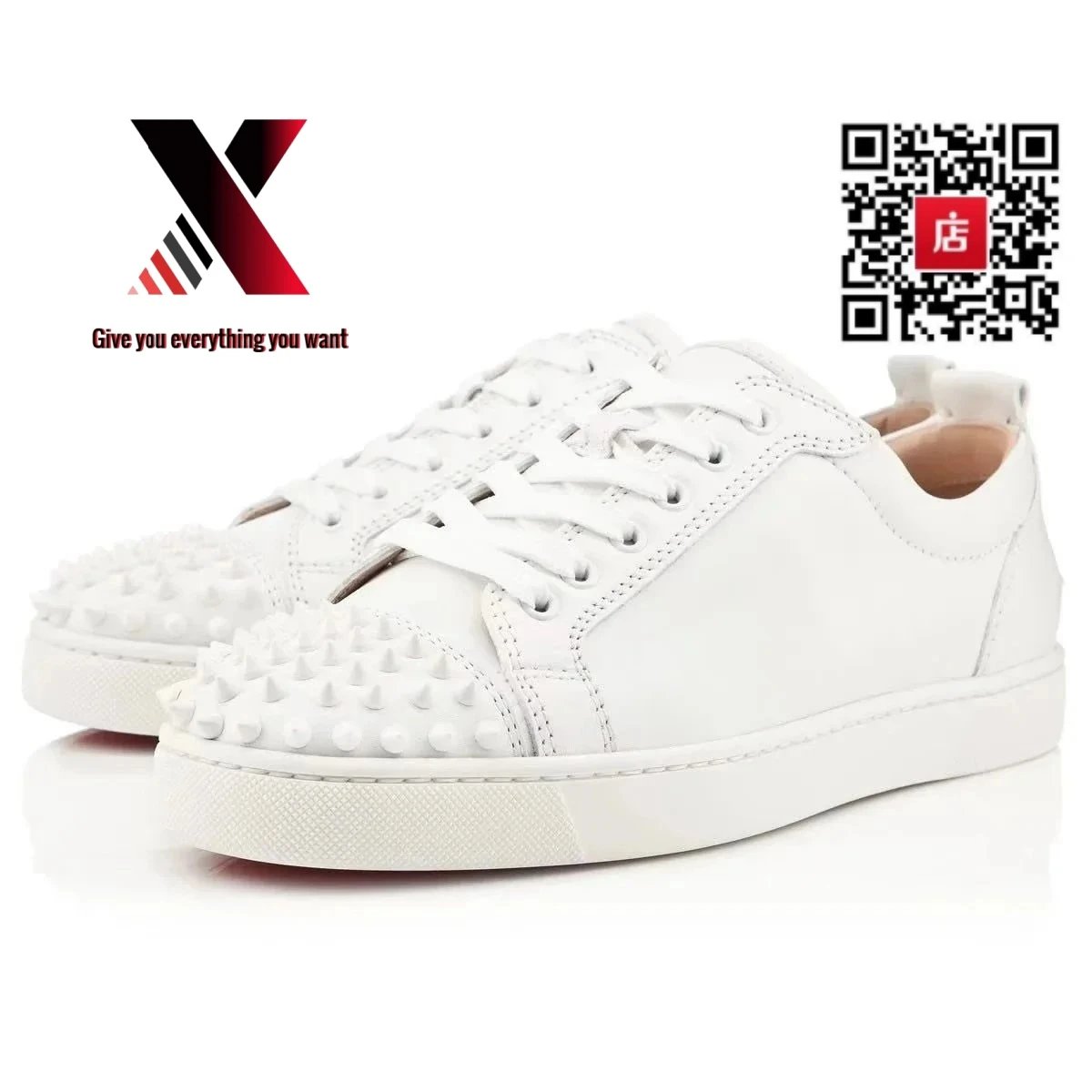White toe studs