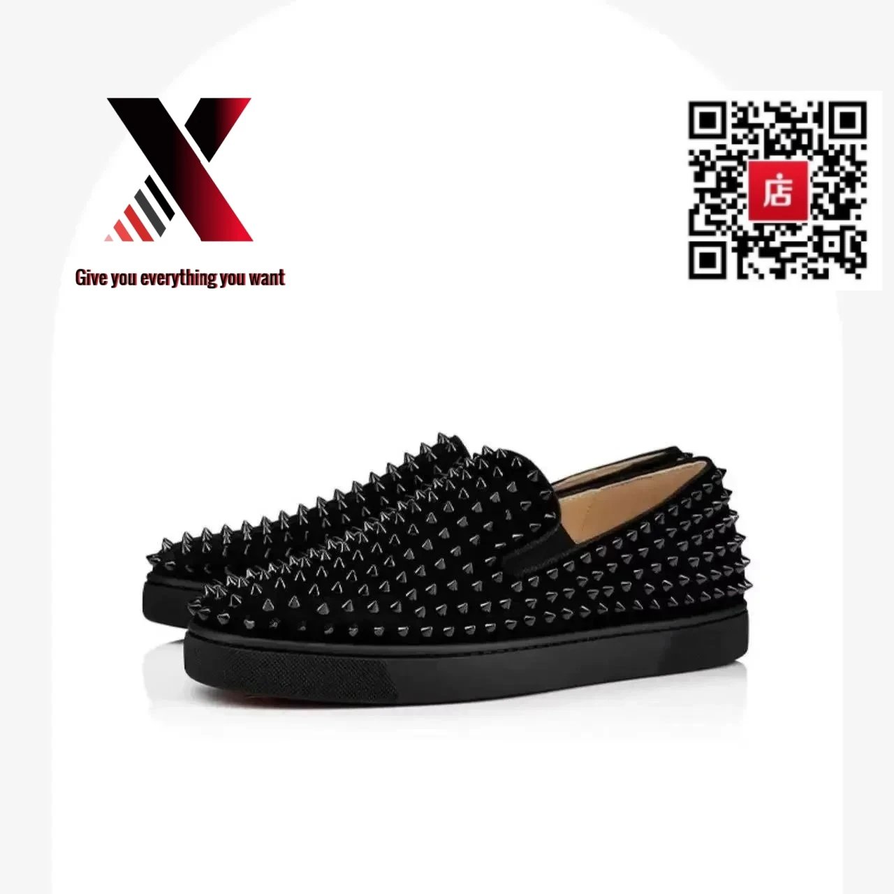 Black with full studs
