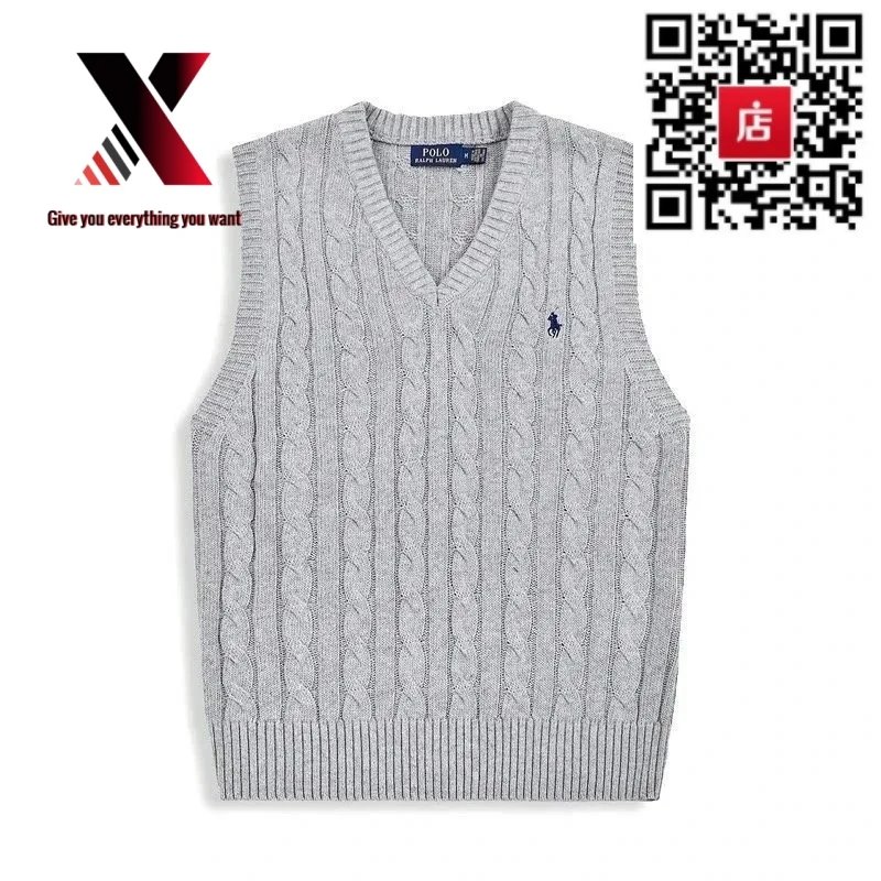 Knitted vest, gray