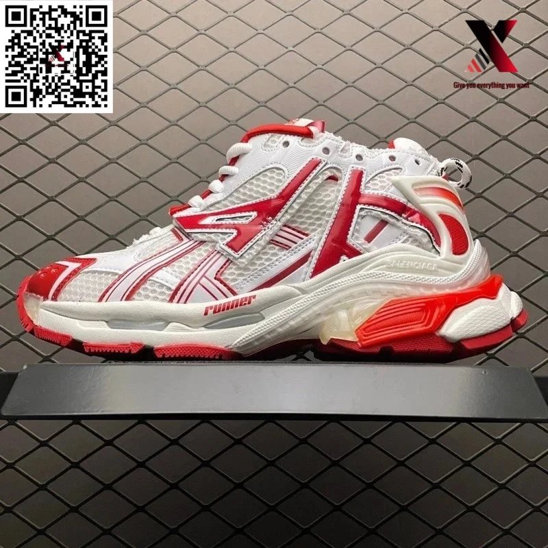 Runner dad shoes white and red