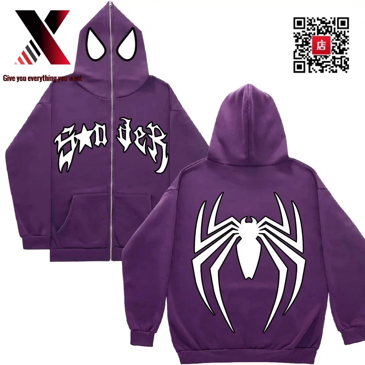 Dark purple spider sweater