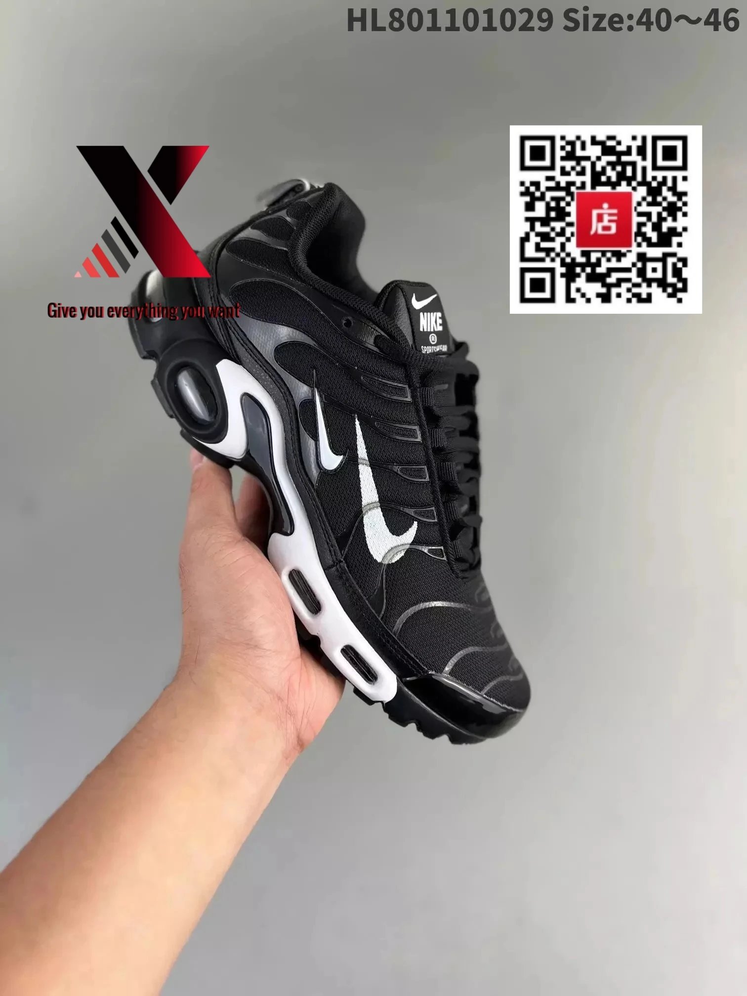 Black double hook