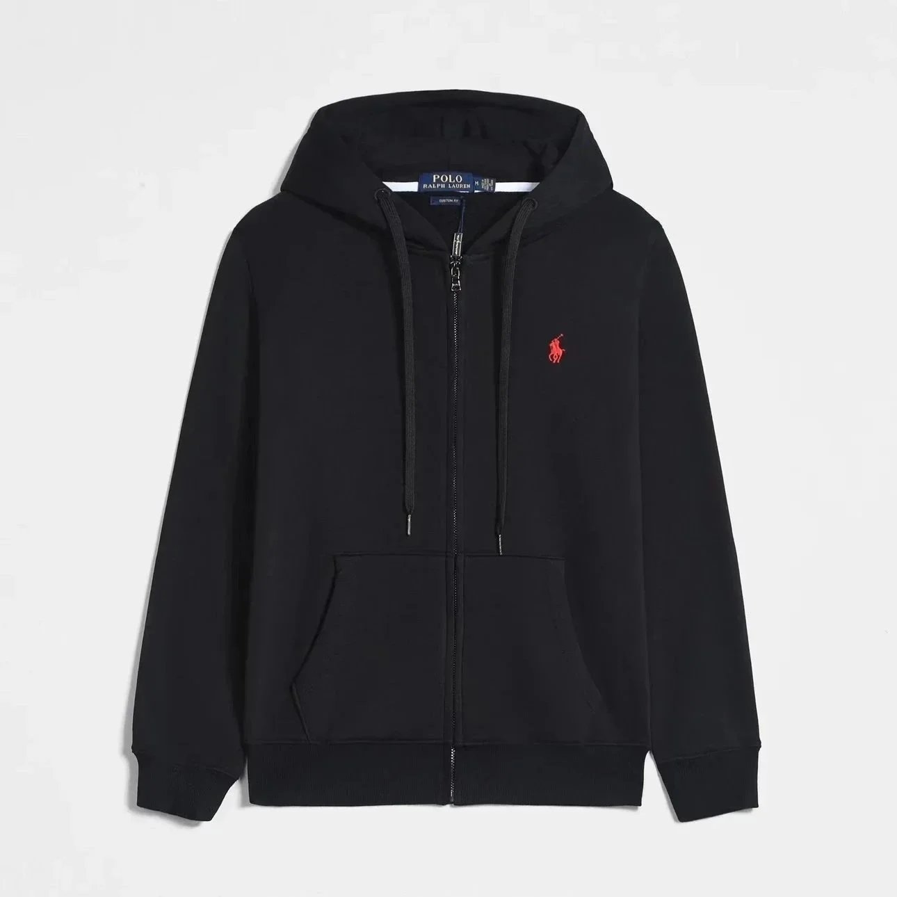 Hoodies black (red logo) zipper Zipper