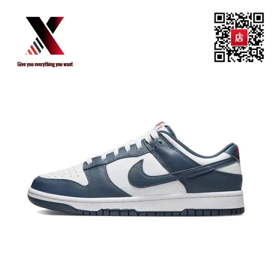Dunk White and Navy Blue