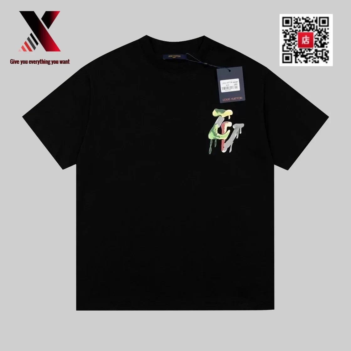 Black fluid label