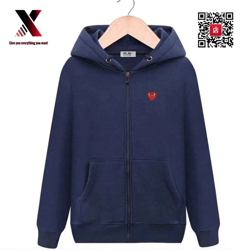12Front Red Velvet Cardigan Navy Blue