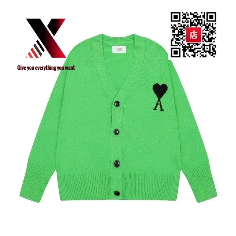 Fluorescent green cardigan style