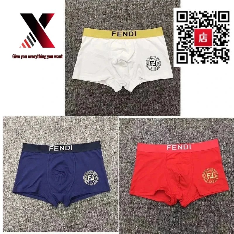 FENDI white, blue, and red gift set