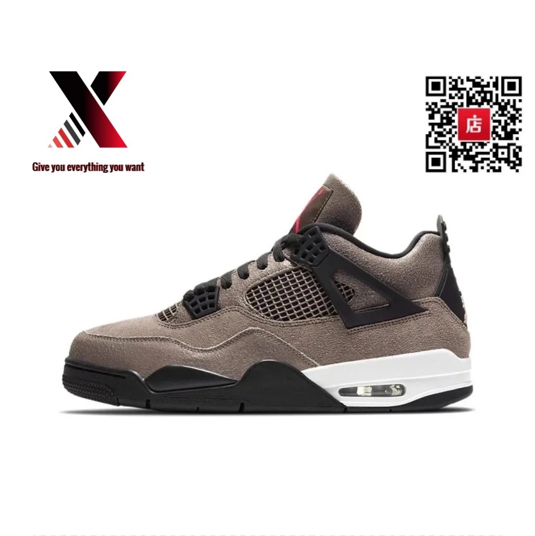 AJ4 Black Brown Mocha