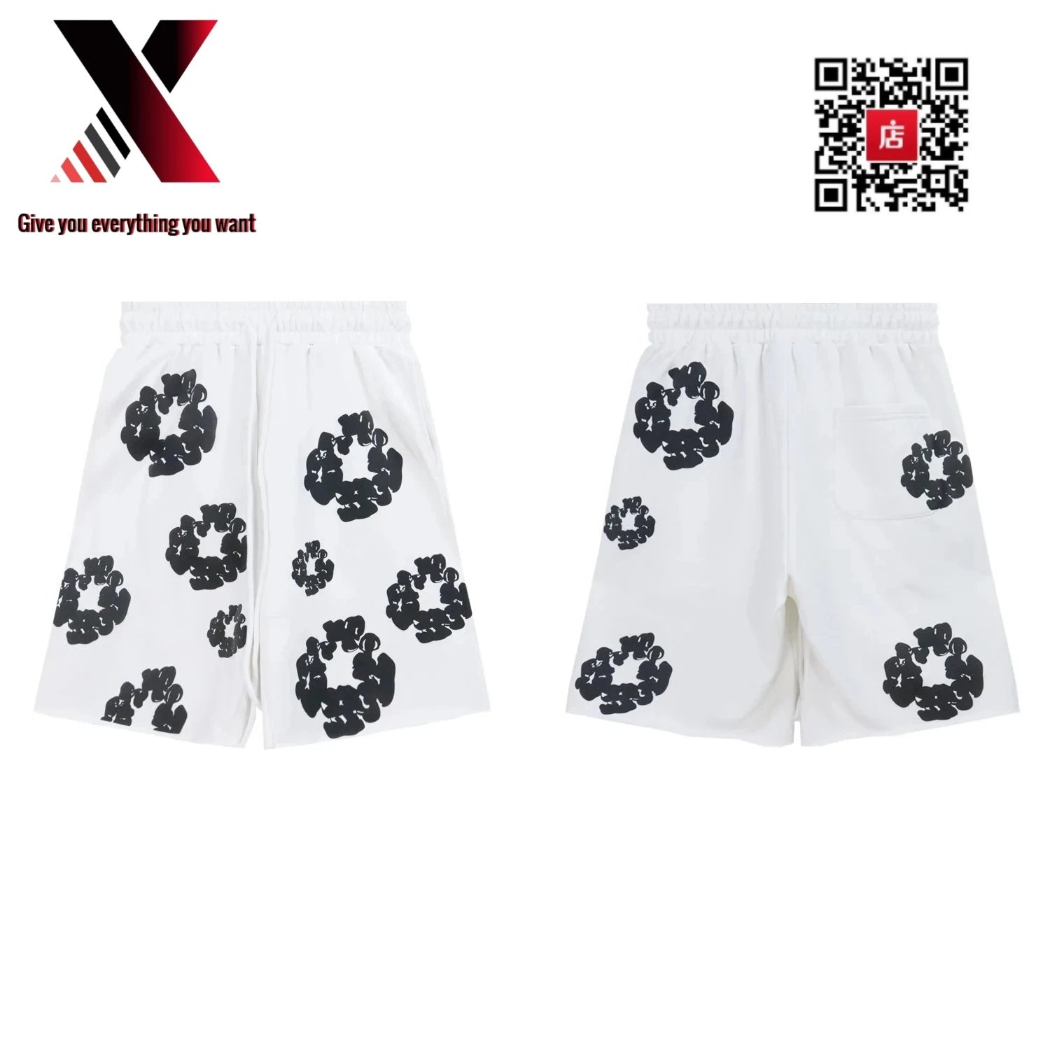 22 Black and white shorts