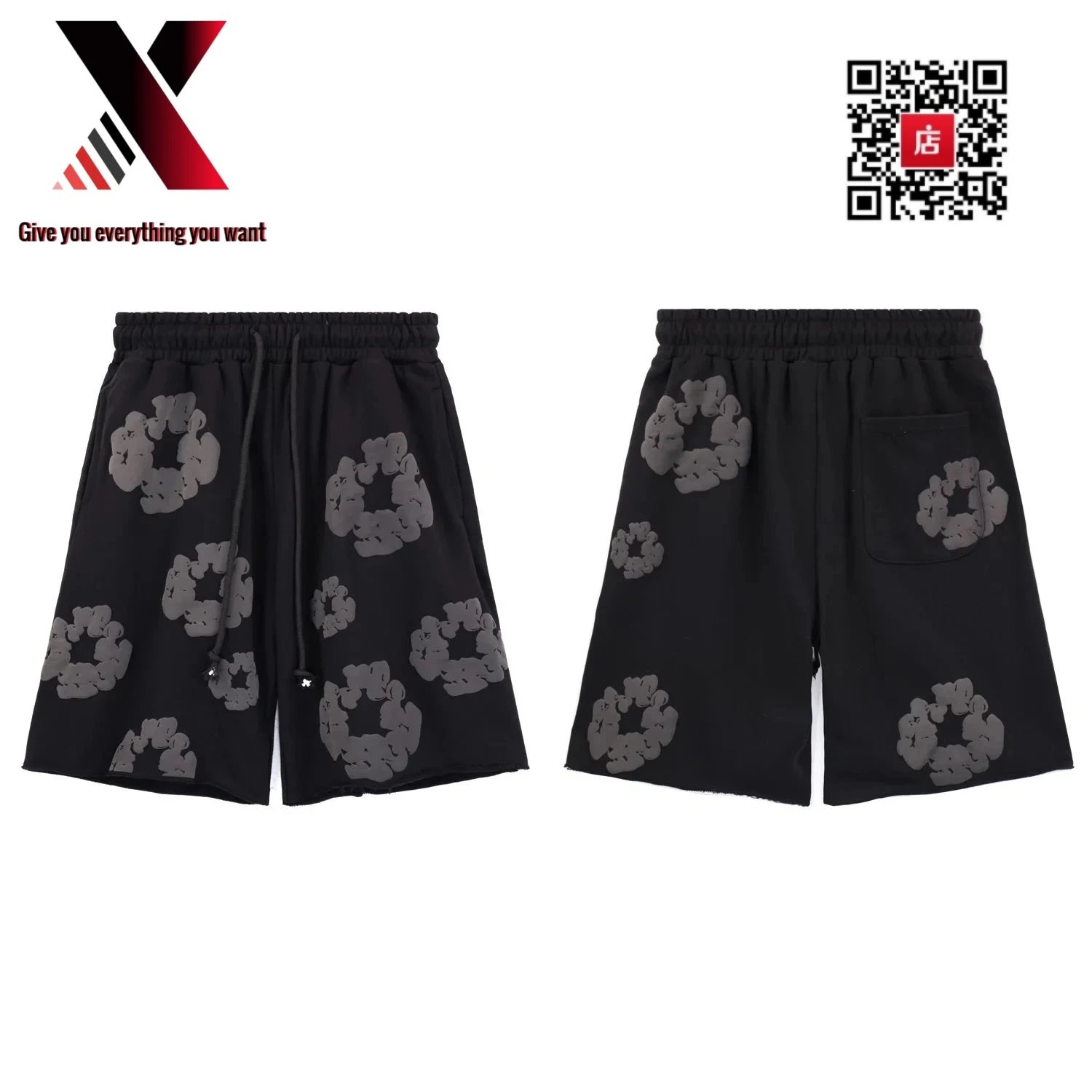 20 Black and gray shorts