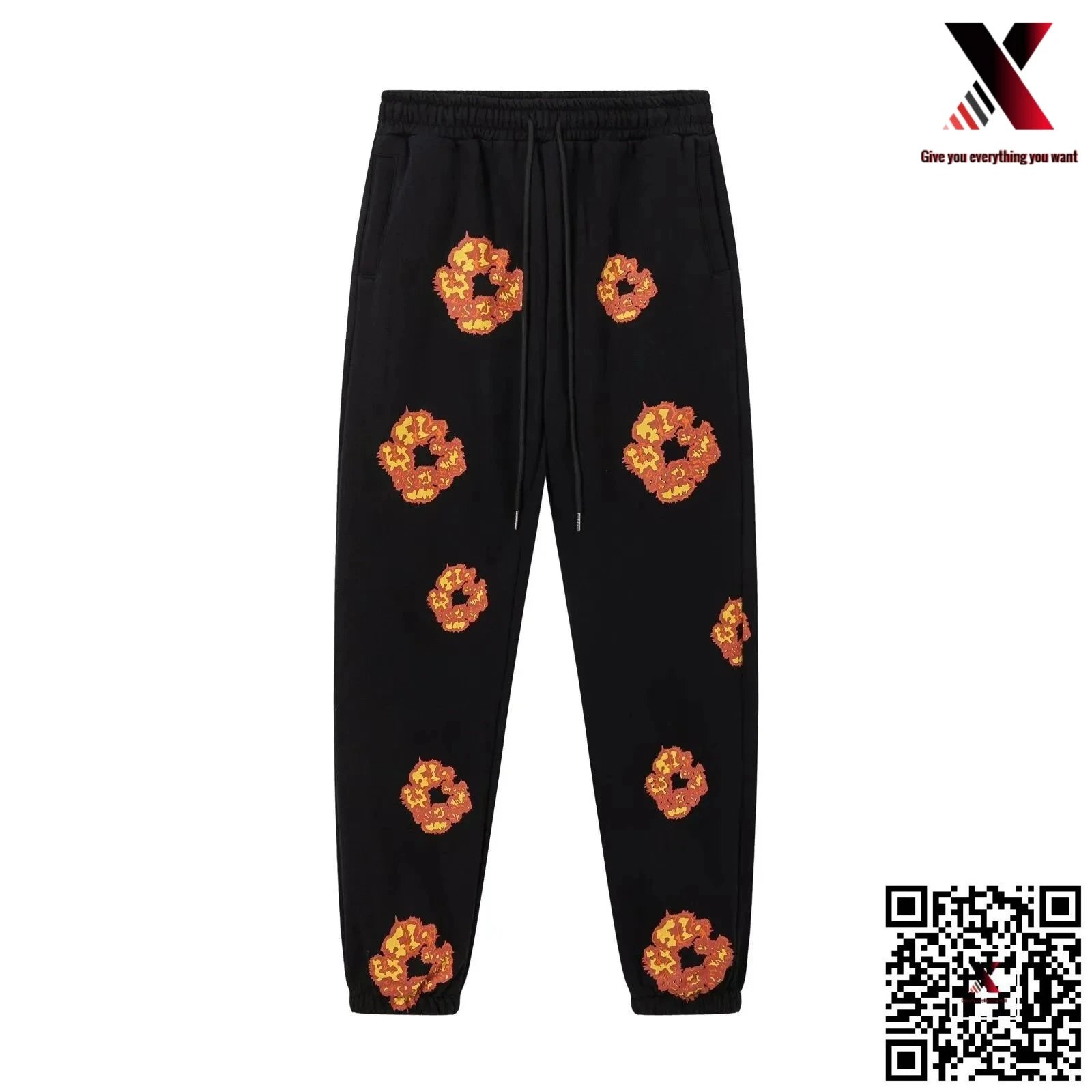 Flame Black pants