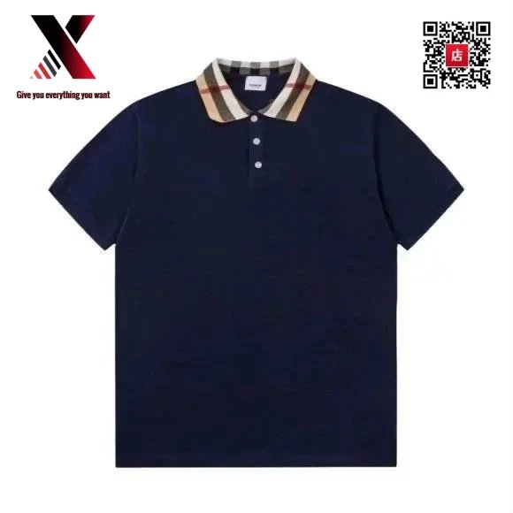 Dark blue check collar