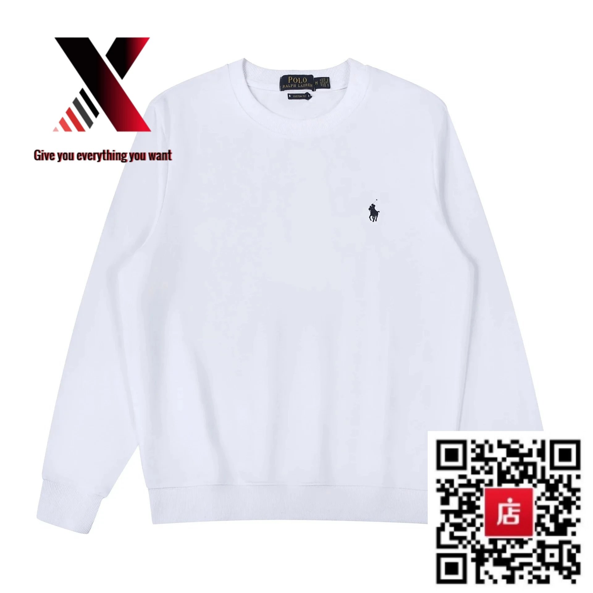Round-neck white with black label