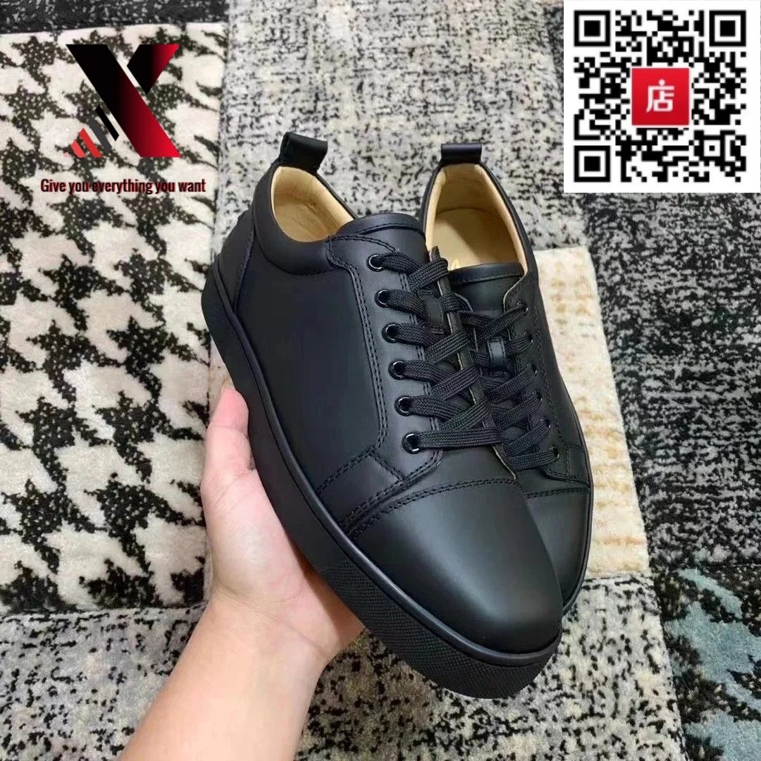 Black leather shoes