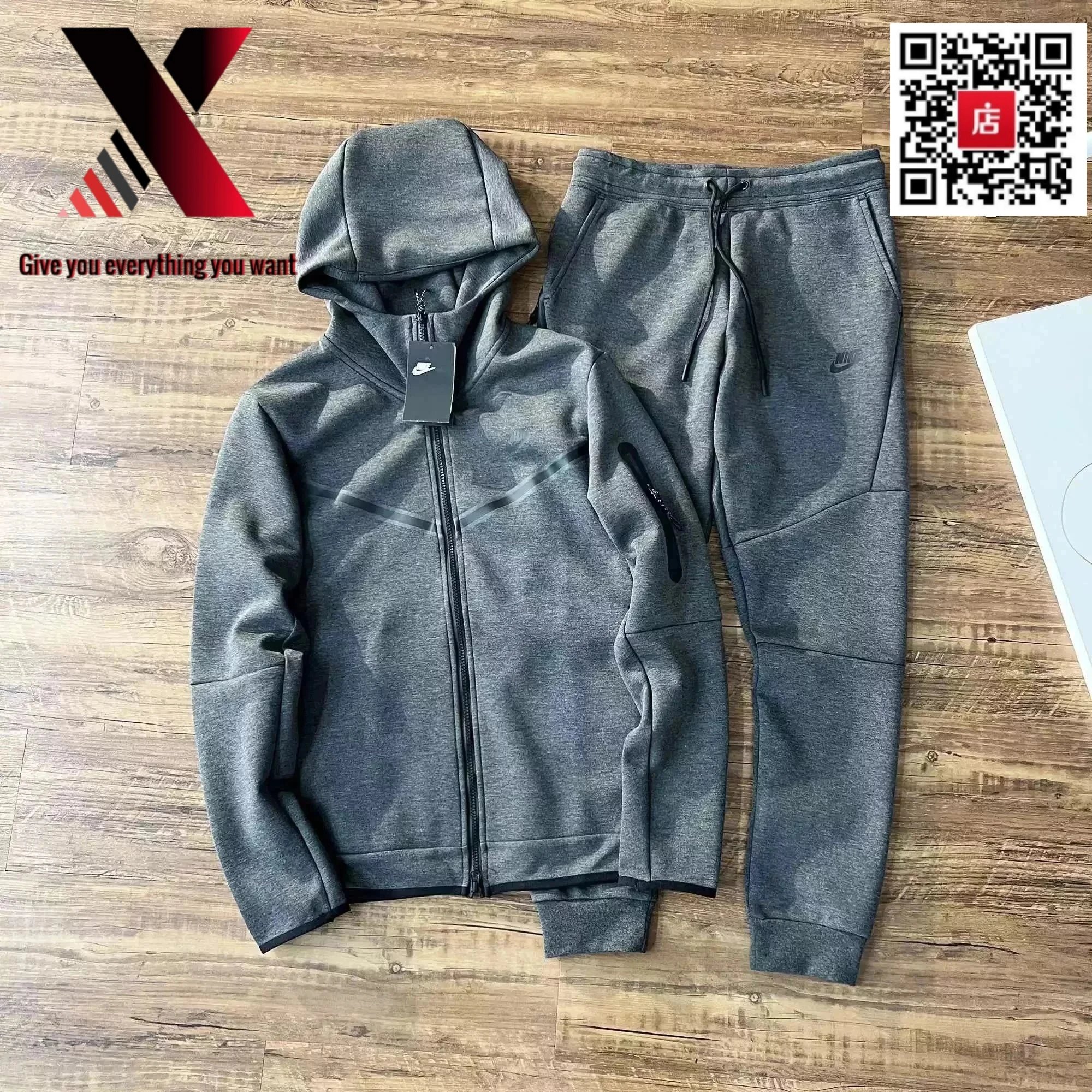 Dark gray suit