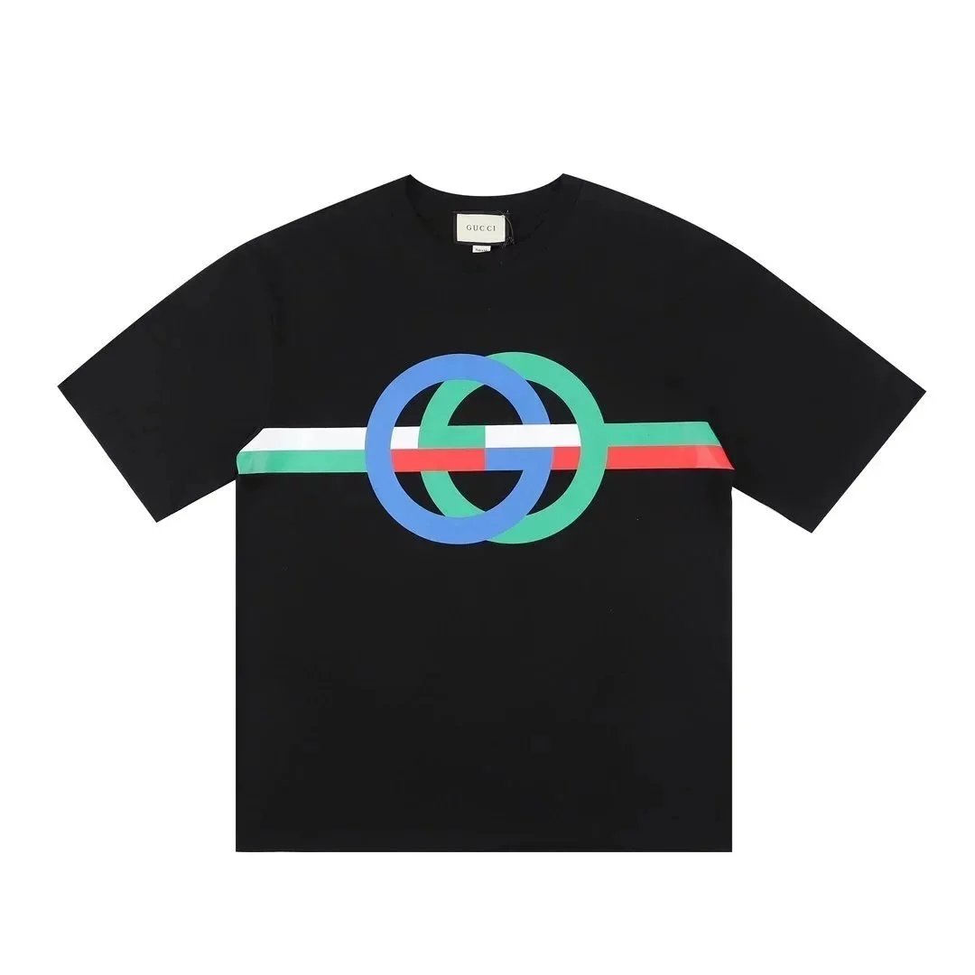 black background green blue bar logo