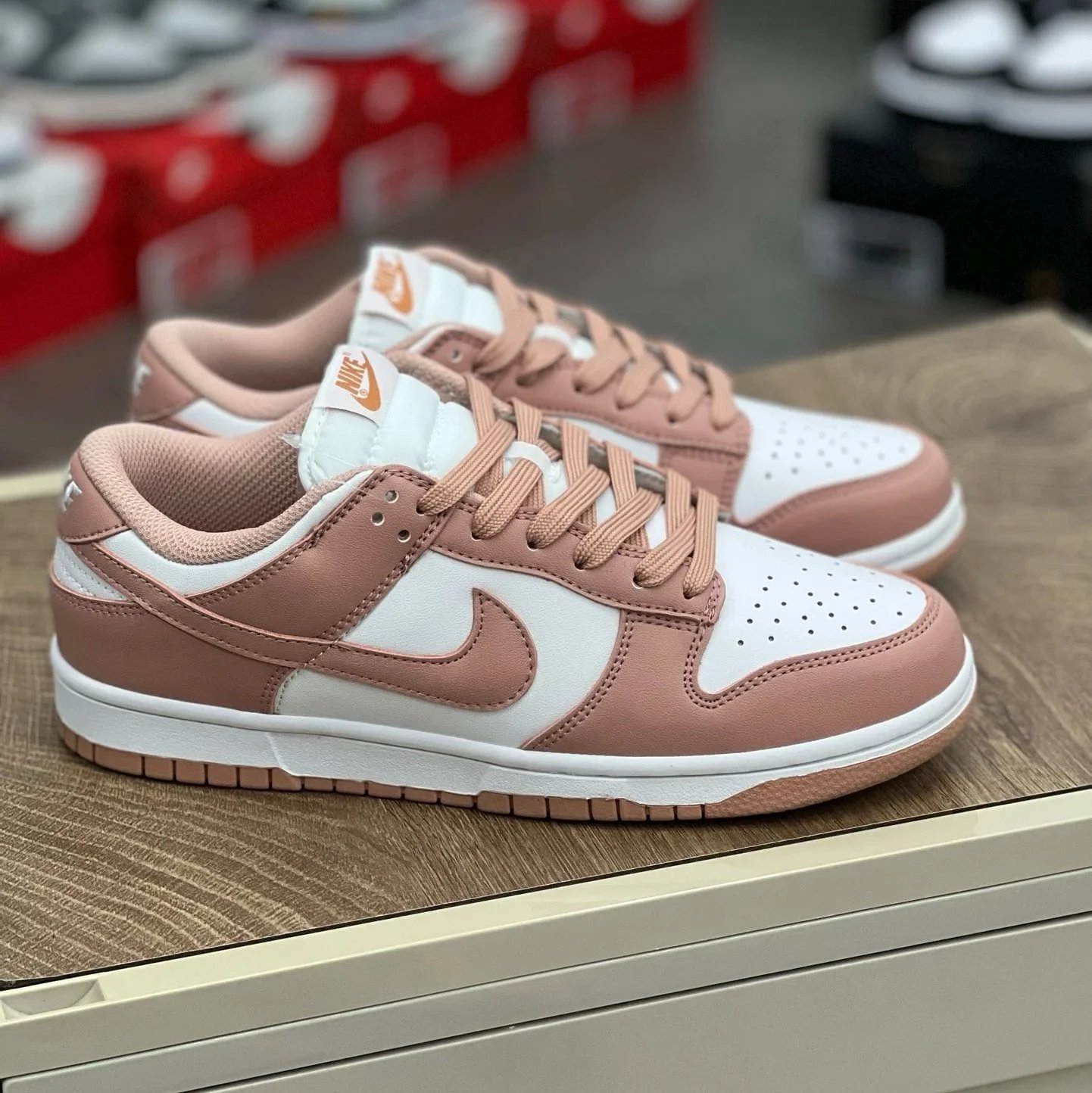 Pink and white