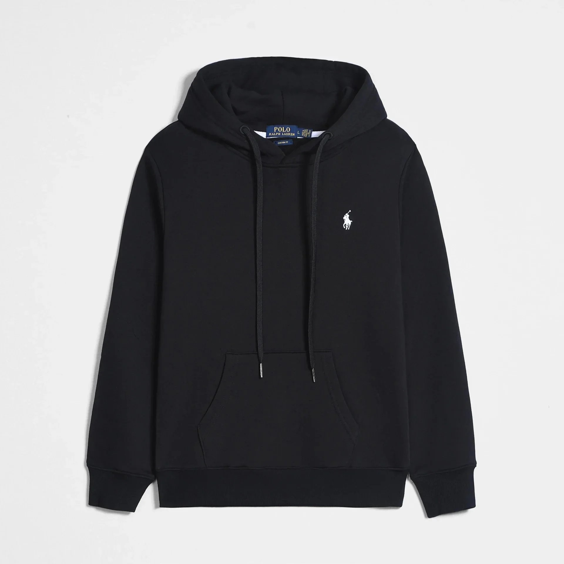 Black and white pullover hoodie