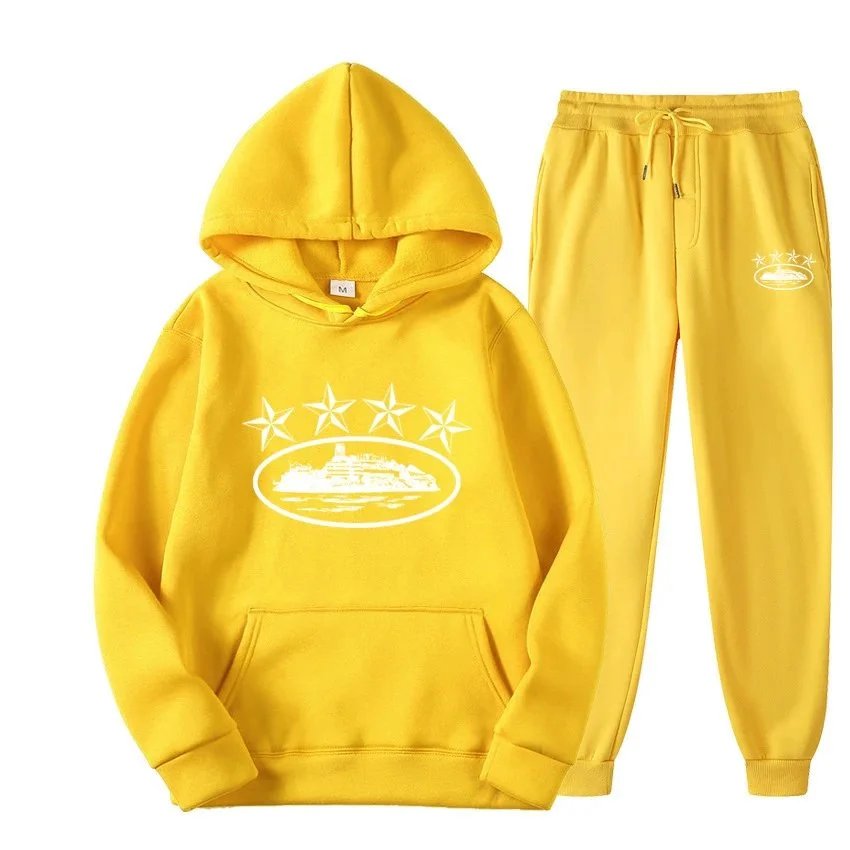 Yellow with white lettering