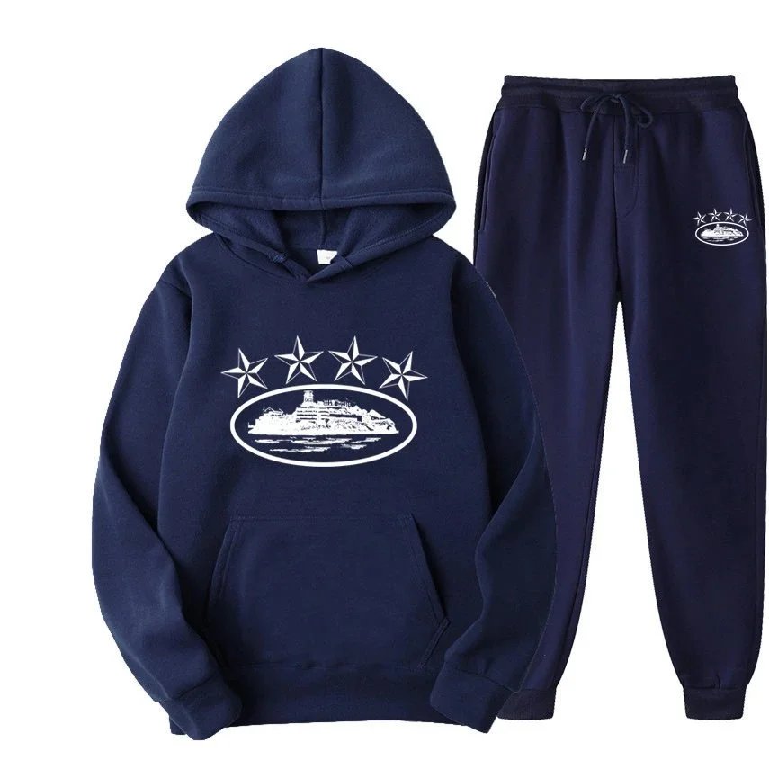 Navy Blue White Characters
