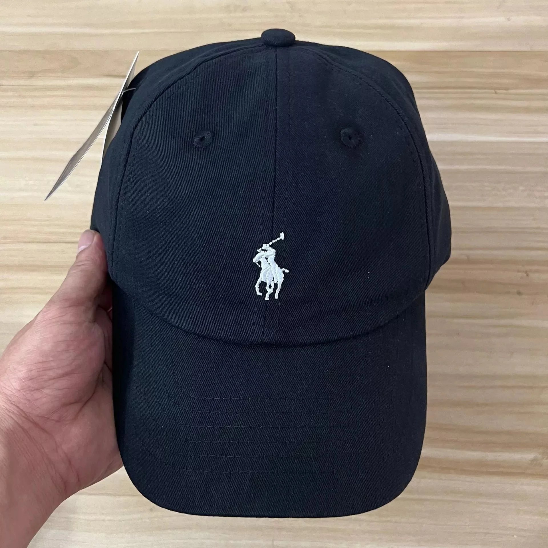 Black and white polo shirt