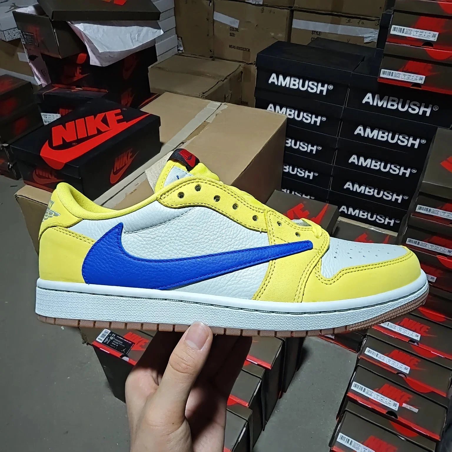Yellow and blue
