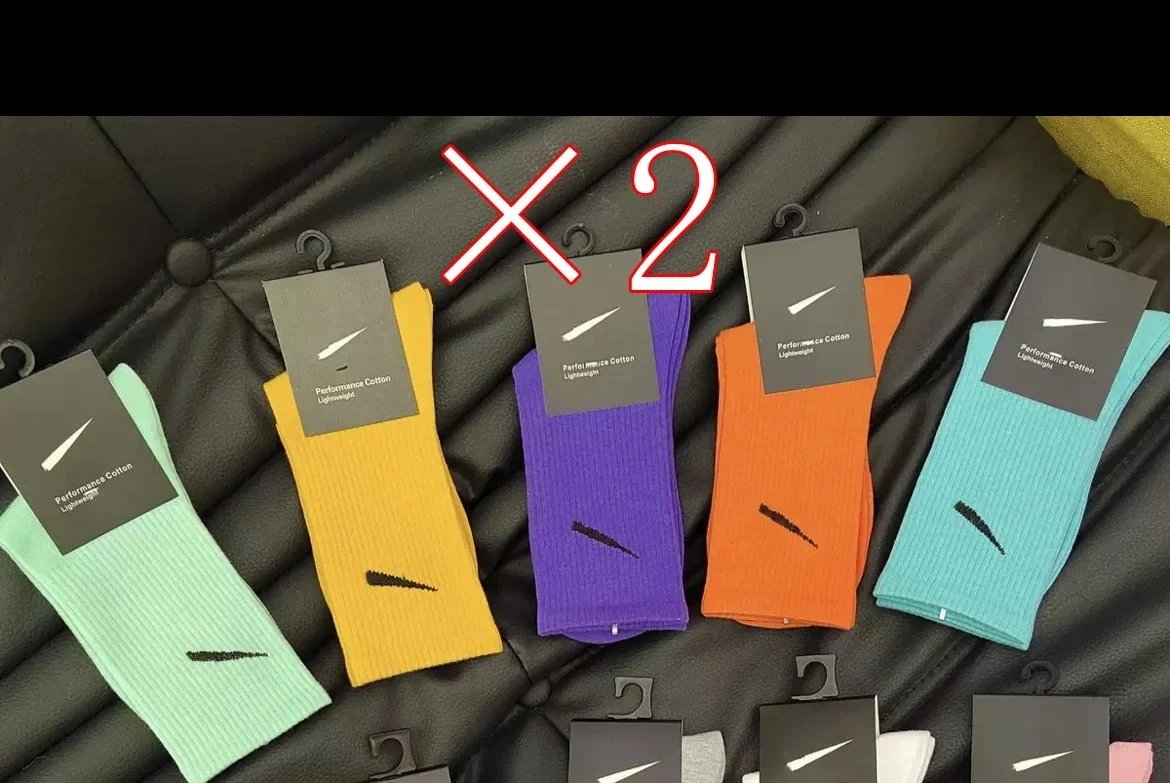 10 pairs of colorful knee-high socks