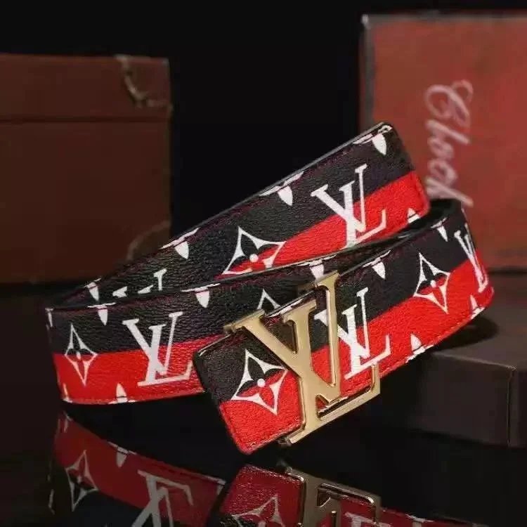 New black, red, and gold buckle