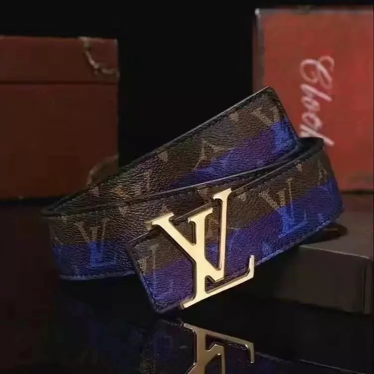 New coffee-blue with gold buckle