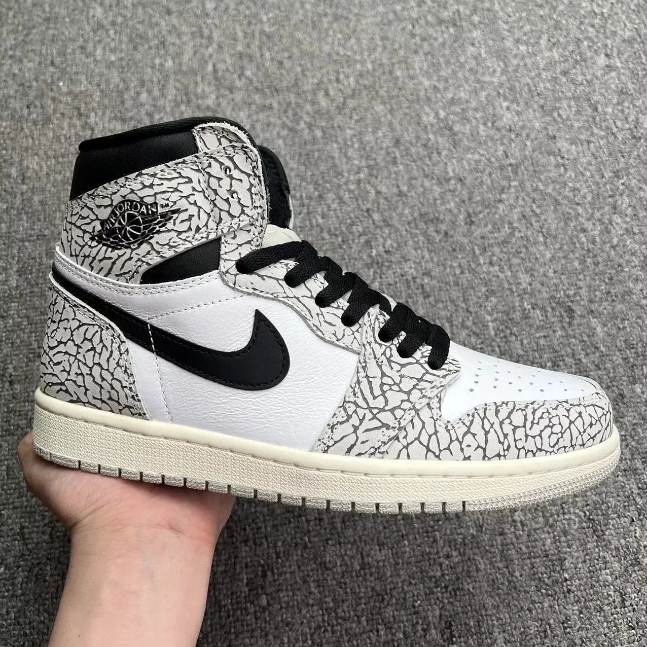New XC AJ1 Grey and White Bred