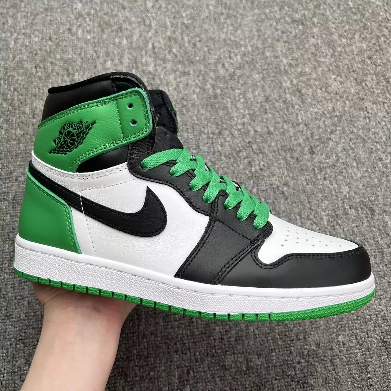 New XC AJ1 New Black and Green Toe Lucky Green