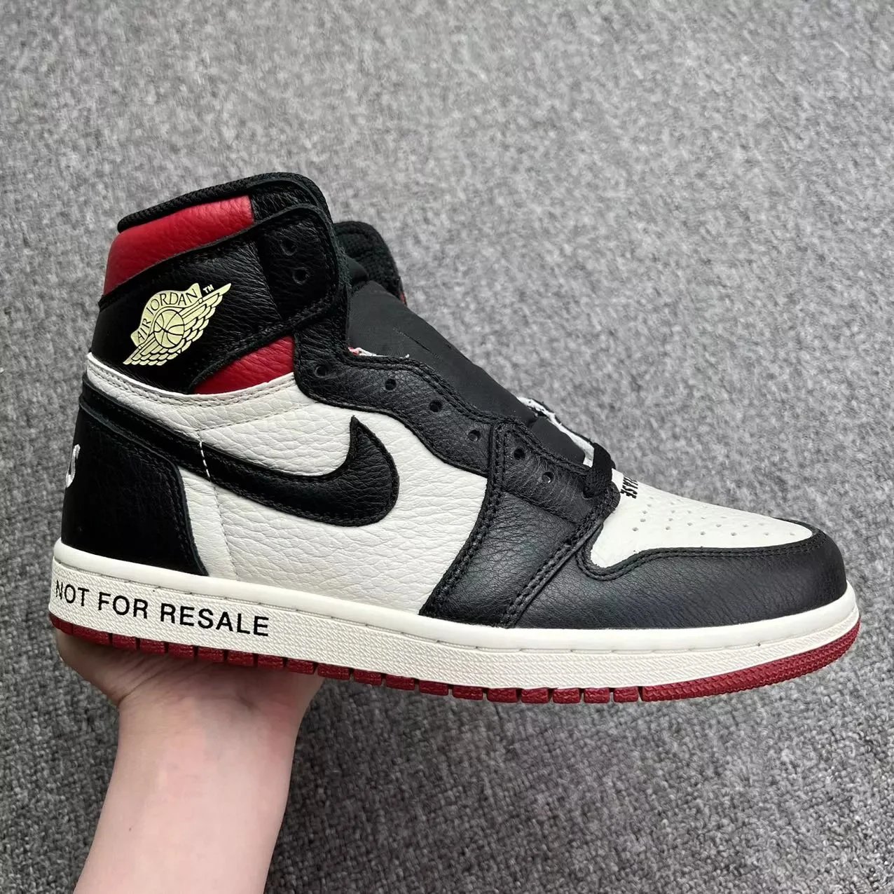 New XC AJ1 – Resale Prohibited, Black and Red