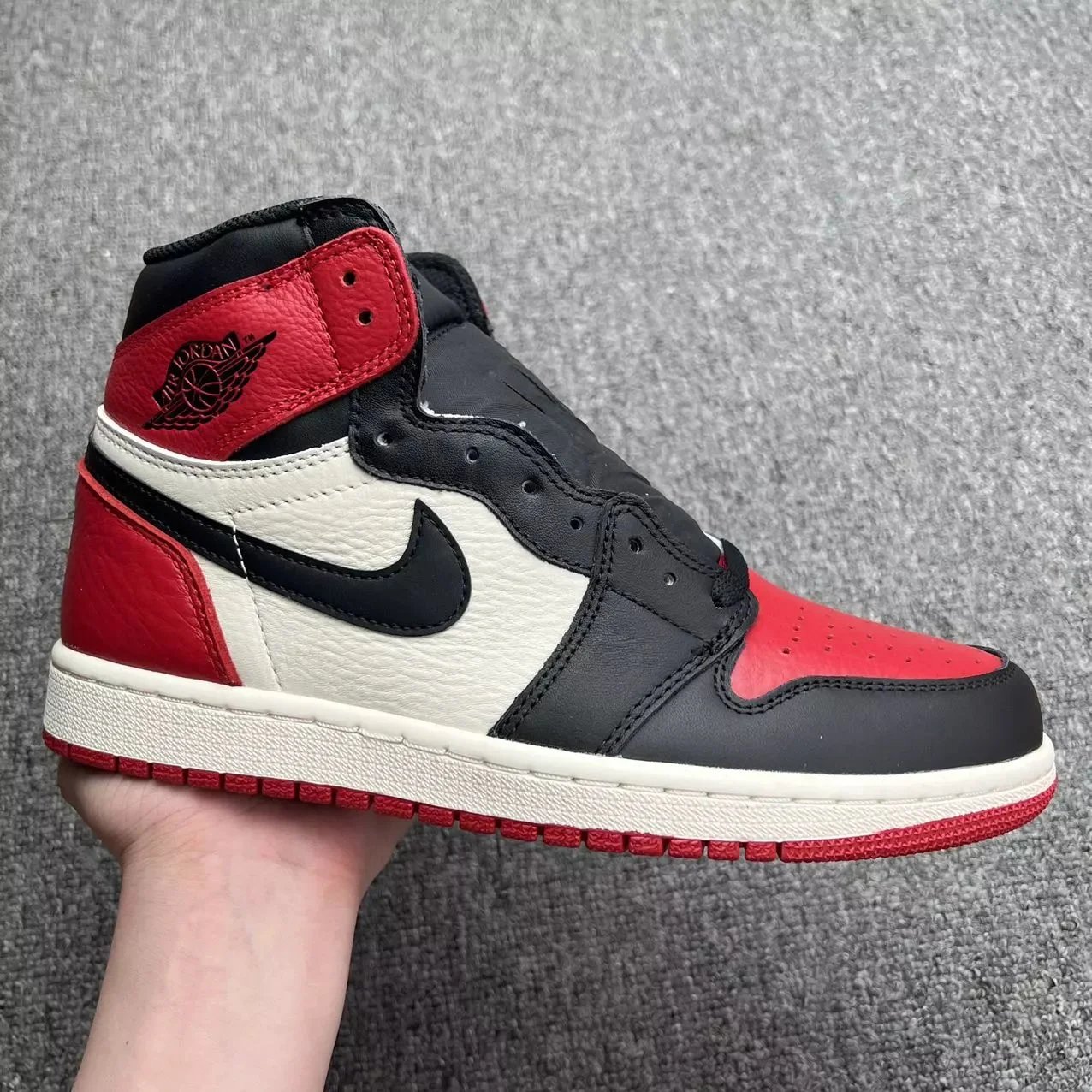 New XC AJ1 Black and Red Toe
