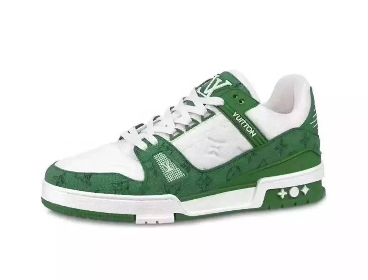 Embossed Green Denim