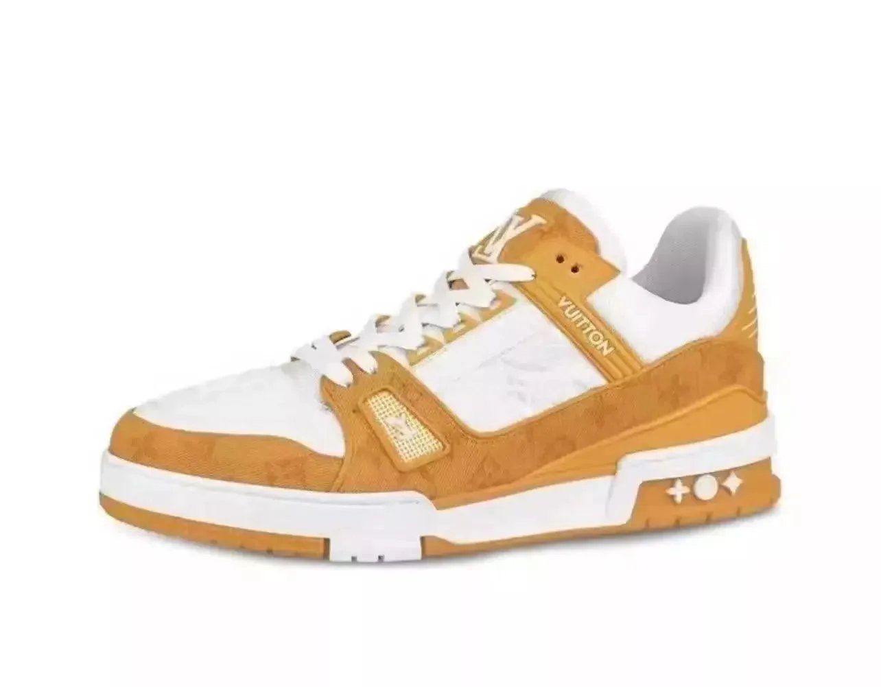 Embossed yellow denim