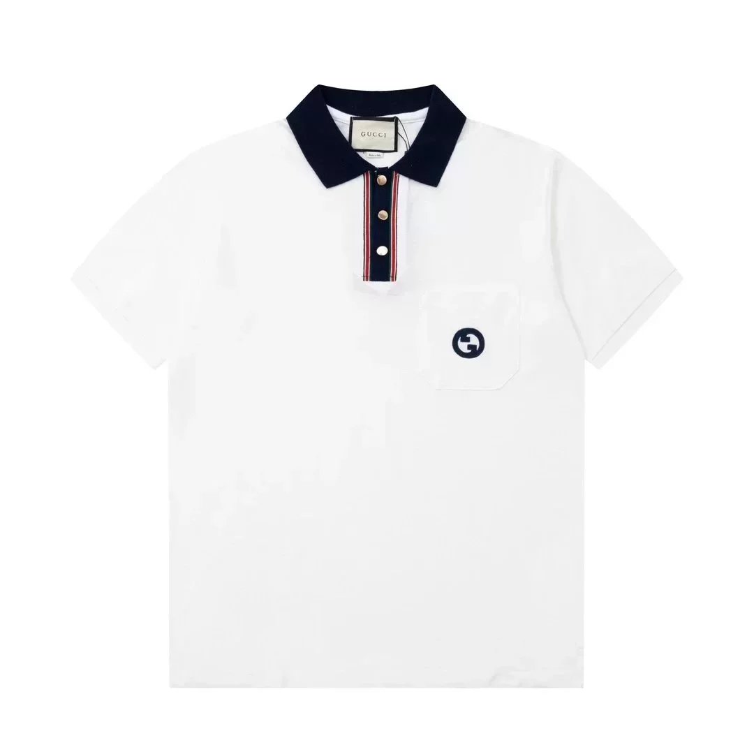 White striped collar circle logo 002