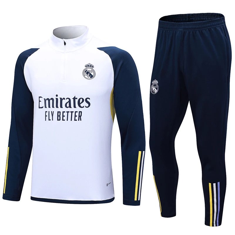 Real Madrid white half pull 2324