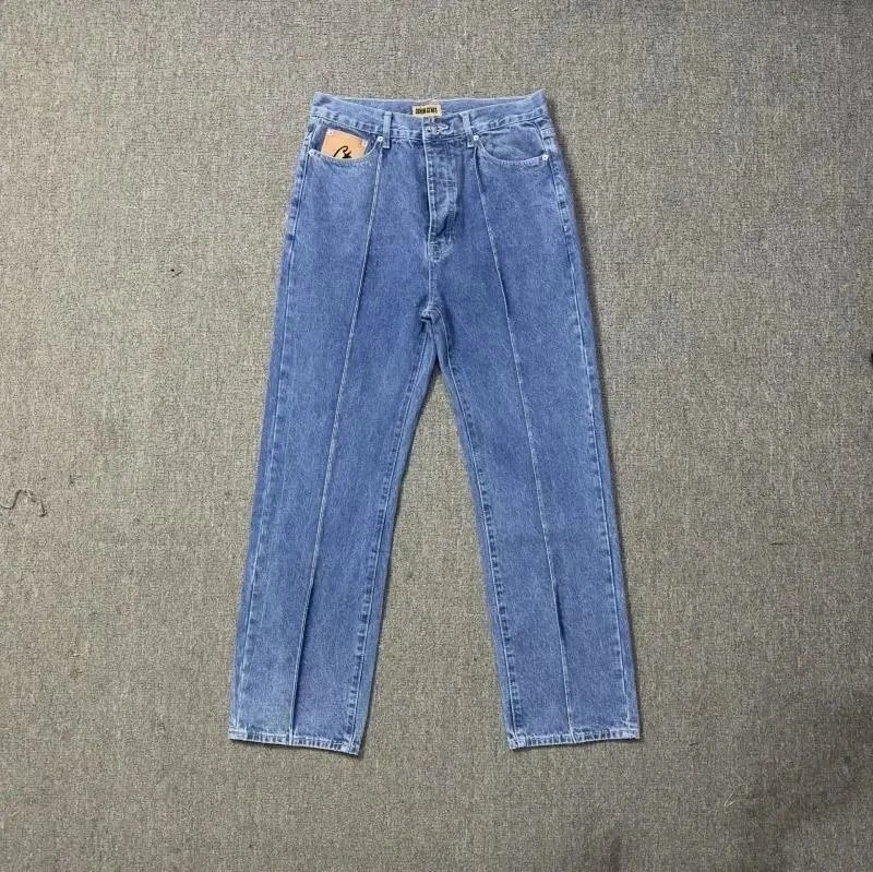 Blue denim jeans