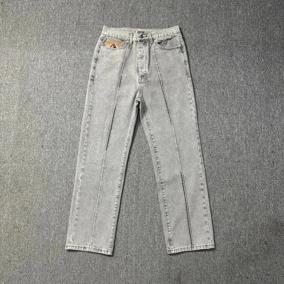 Grey denim trousers