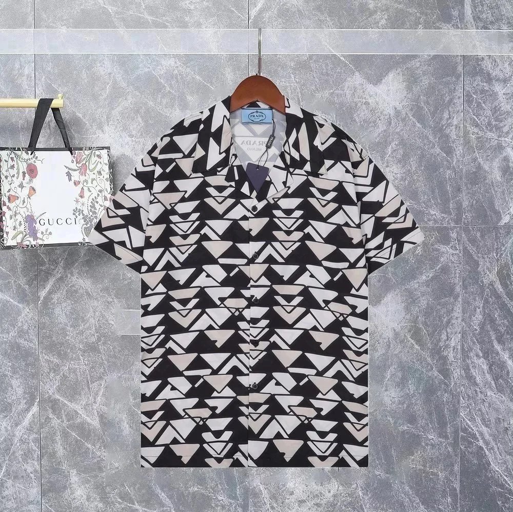 11 Black and white floral shirt