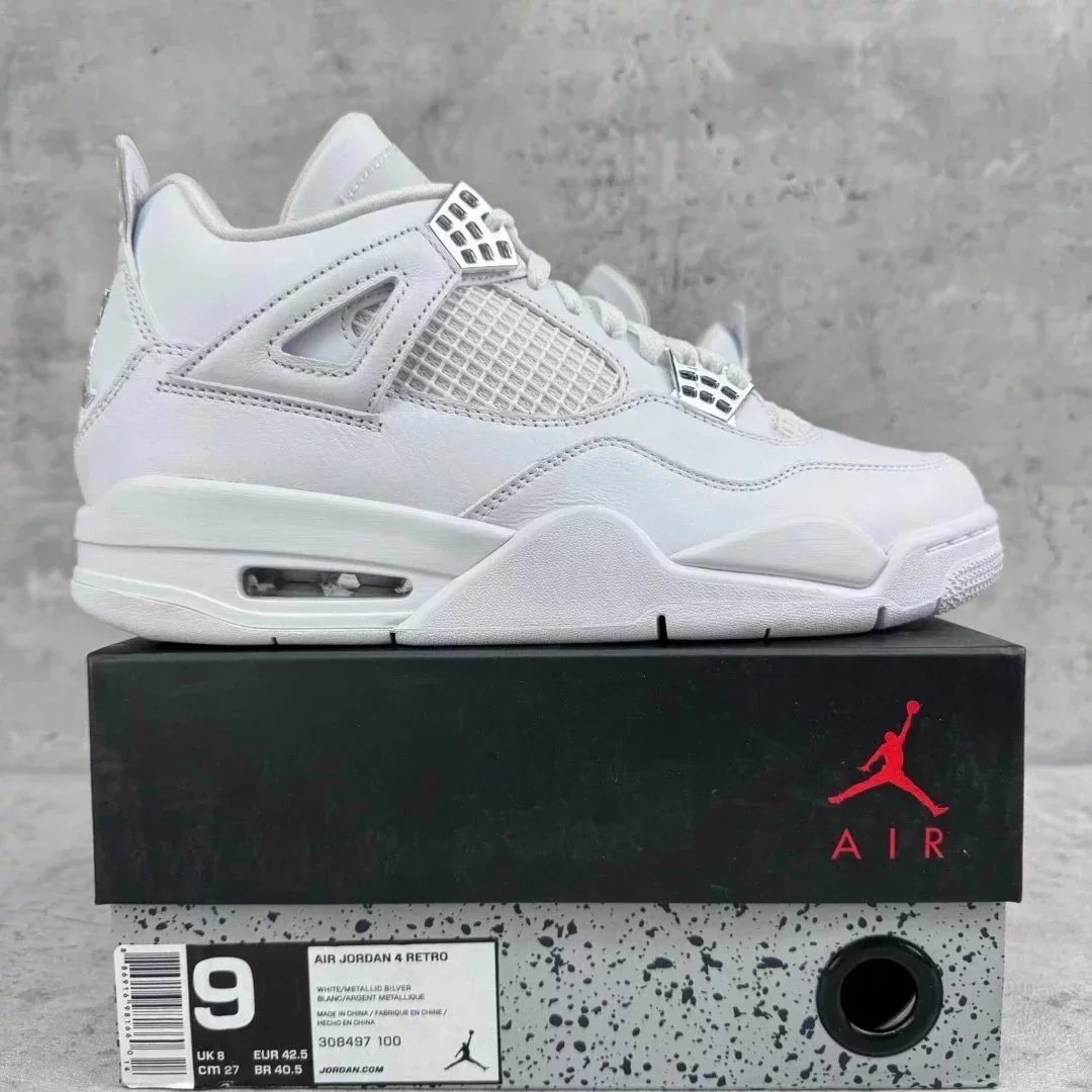 AJ4 pure white cat 308497-100