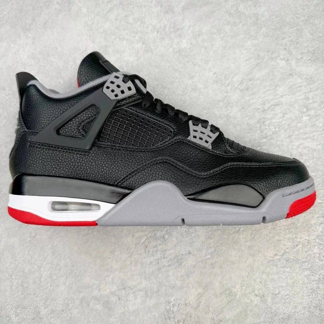 KZ AJ4 Bred Reimagined 2024 Black and Red Leather Upper