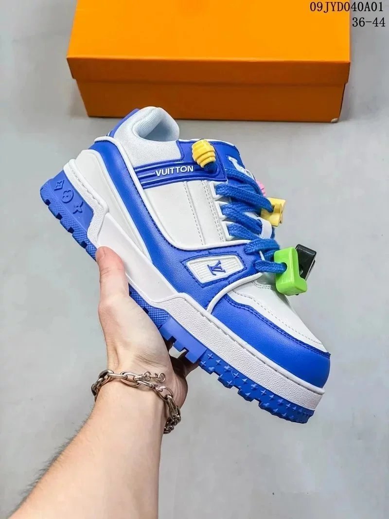 Blue and white skin