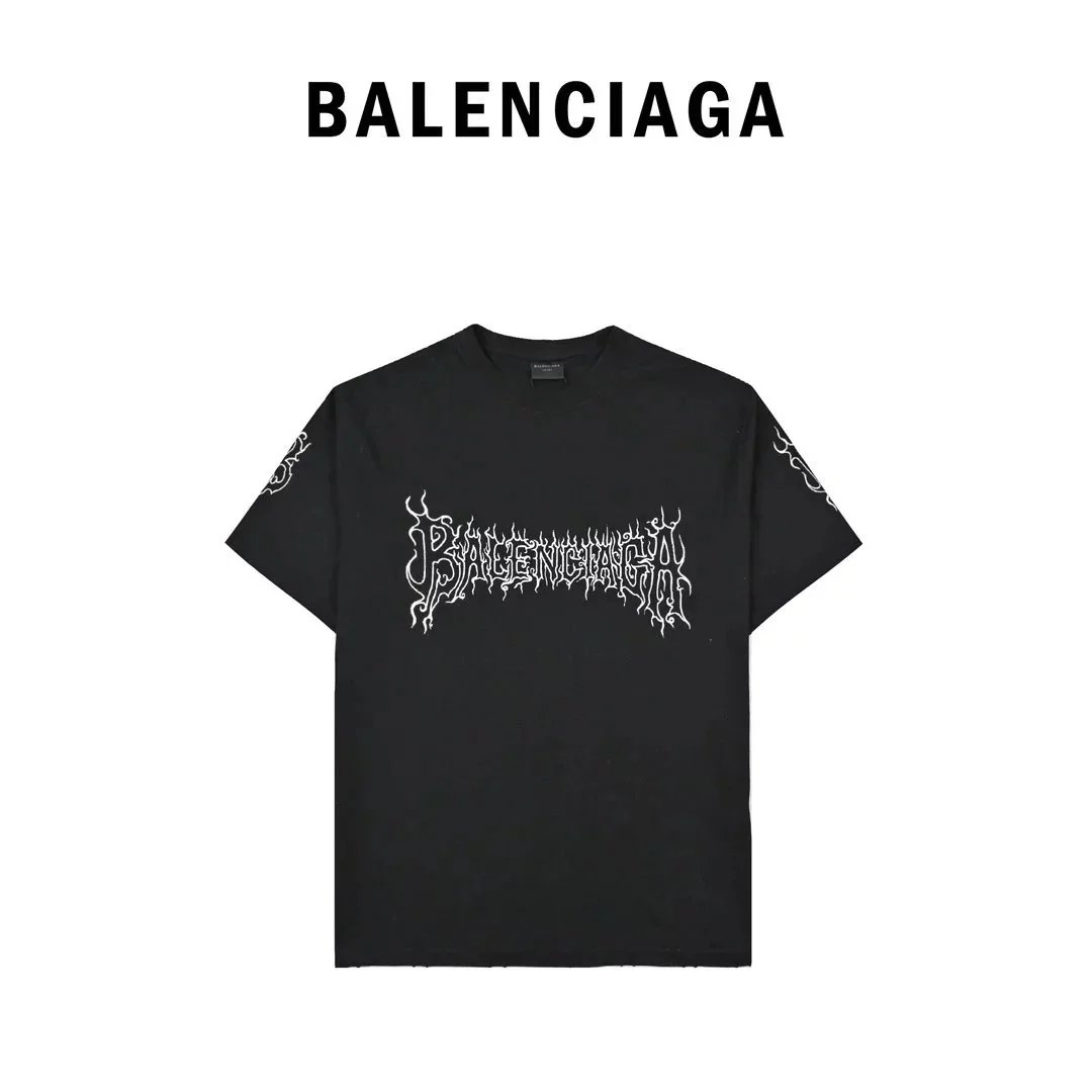 24SS large profile flame short sleeve T-shirt